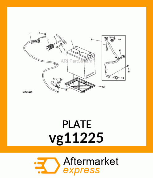 TRAY, BATTERY vg11225