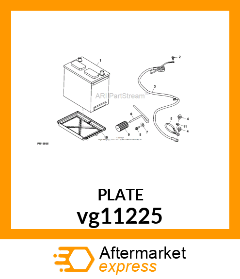 TRAY, BATTERY vg11225