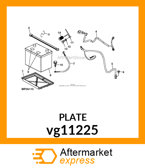 TRAY, BATTERY vg11225