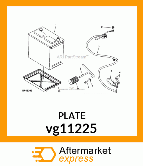 TRAY, BATTERY vg11225