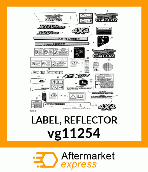 LABEL, REFLECTOR vg11254