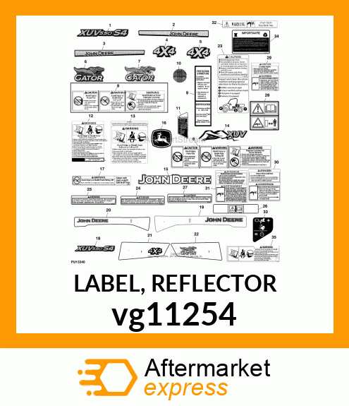 LABEL, REFLECTOR vg11254