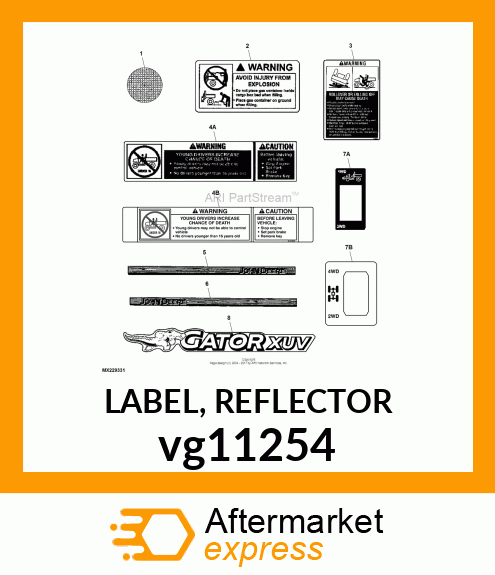 LABEL, REFLECTOR vg11254