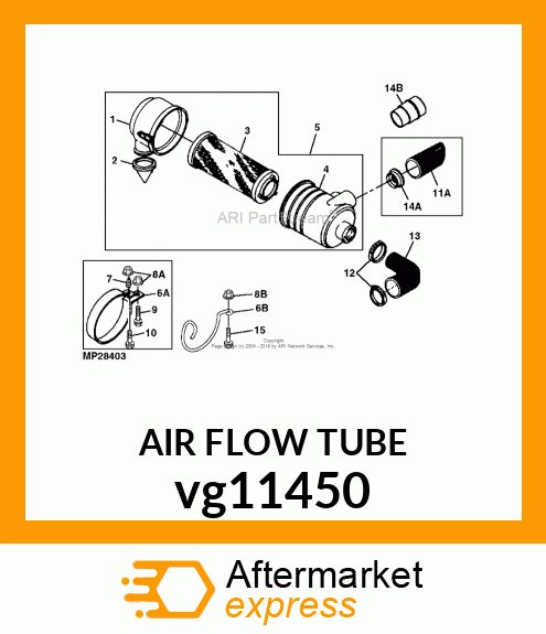 TUBE, AIR INTAKE 4X2 VG11450