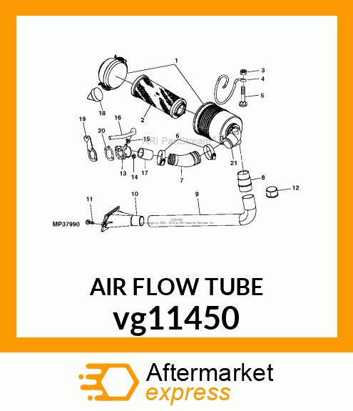 TUBE, AIR INTAKE 4X2 VG11450