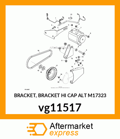 BRACKET, BRACKET HI CAP ALT M17323 vg11517