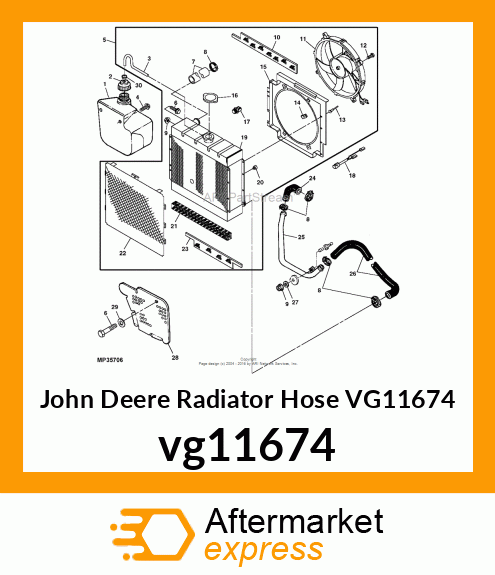 HOSE, RADIATOR vg11674