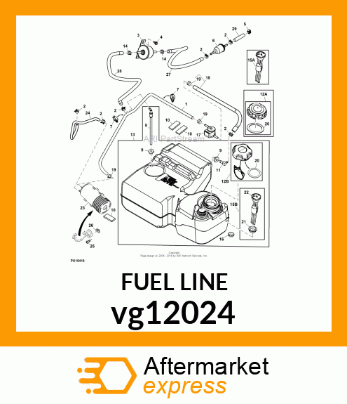 TUBE, FUEL PICKUP W/SCREEN vg12024