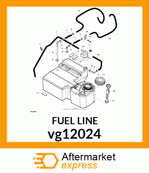 TUBE, FUEL PICKUP W/SCREEN vg12024