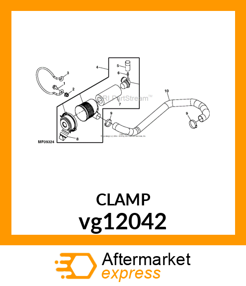 CLAMP, AIR CLEANER MOUNTING vg12042