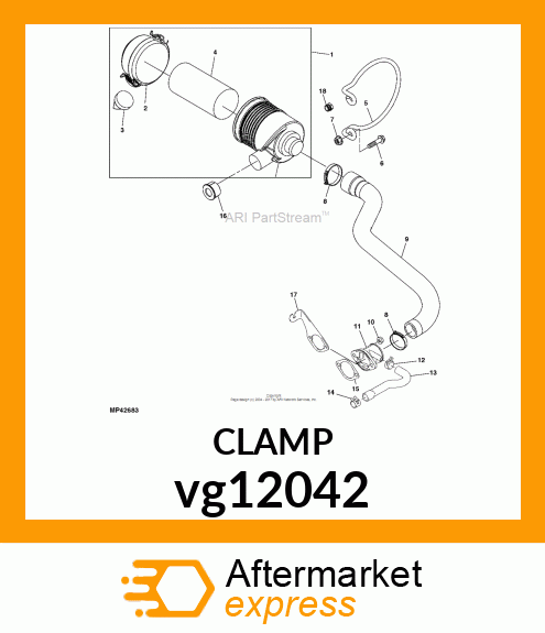 CLAMP, AIR CLEANER MOUNTING vg12042