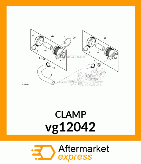 CLAMP, AIR CLEANER MOUNTING vg12042