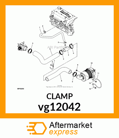 CLAMP, AIR CLEANER MOUNTING vg12042