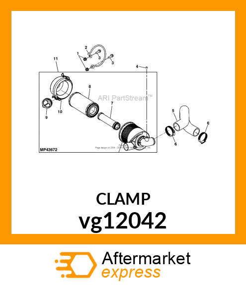 CLAMP, AIR CLEANER MOUNTING vg12042