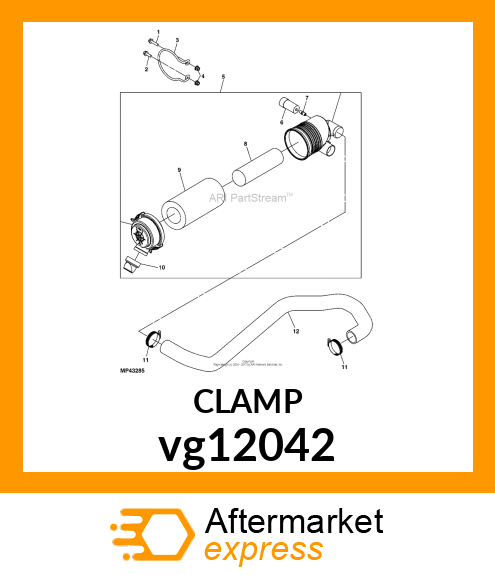 CLAMP, AIR CLEANER MOUNTING vg12042