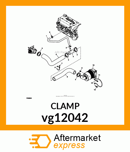 CLAMP, AIR CLEANER MOUNTING vg12042