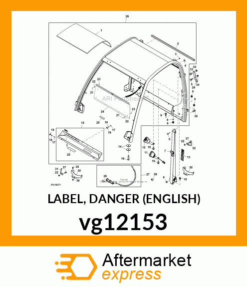 LABEL, DANGER (ENGLISH) vg12153