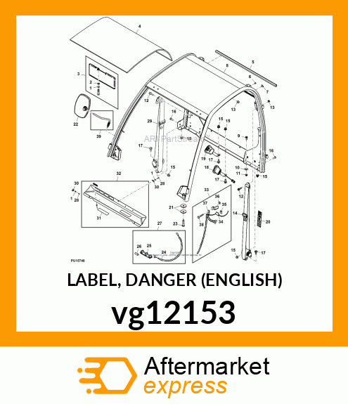 LABEL, DANGER (ENGLISH) vg12153