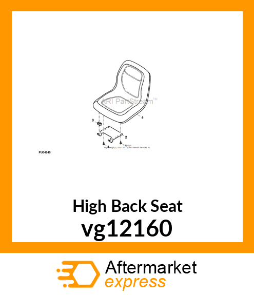 SEAT ASSY, BLACK vg12160