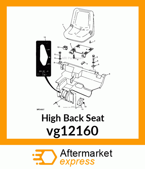 SEAT ASSY, BLACK vg12160