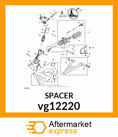 WASHER, UPPER STRUT vg12220