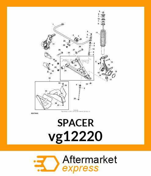 WASHER, UPPER STRUT vg12220