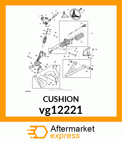 CUSHION, UPPER STRUT vg12221