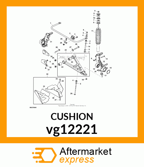 CUSHION, UPPER STRUT vg12221