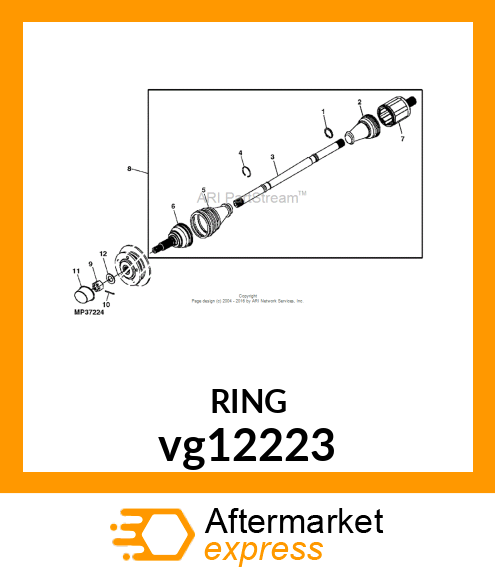 CIRCLIP, AXLE SHAFT vg12223