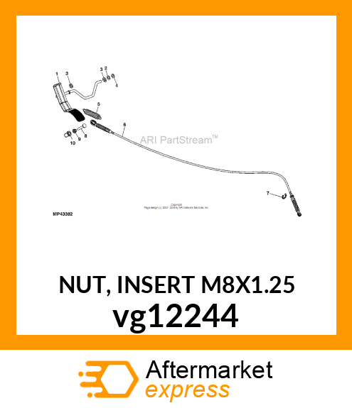 NUT, INSERT M8X1.25 vg12244