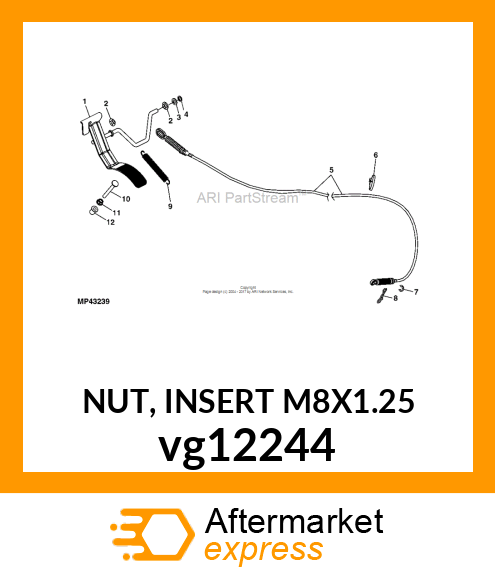 NUT, INSERT M8X1.25 vg12244