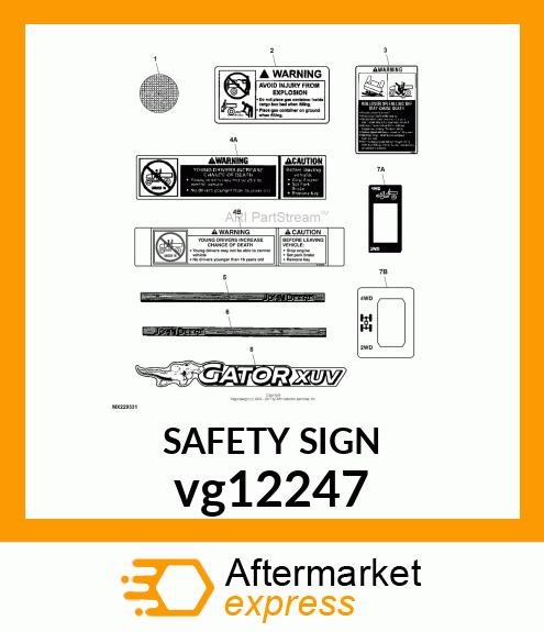 LABEL, WARNING/CAUTION (ENG) vg12247