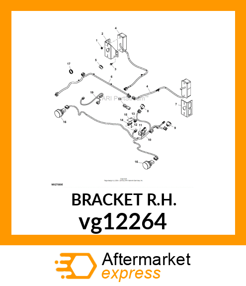 BRACKET, RH REAR vg12264