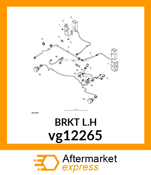 BRACKET, LH REAR vg12265