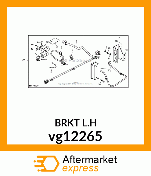 BRACKET, LH REAR vg12265