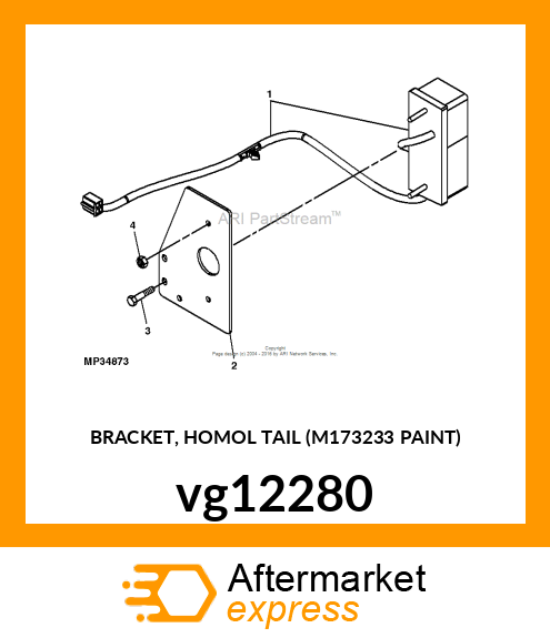 BRACKET, HOMOL TAIL (M173233 PAINT) vg12280