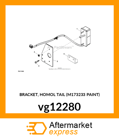 BRACKET, HOMOL TAIL (M173233 PAINT) vg12280