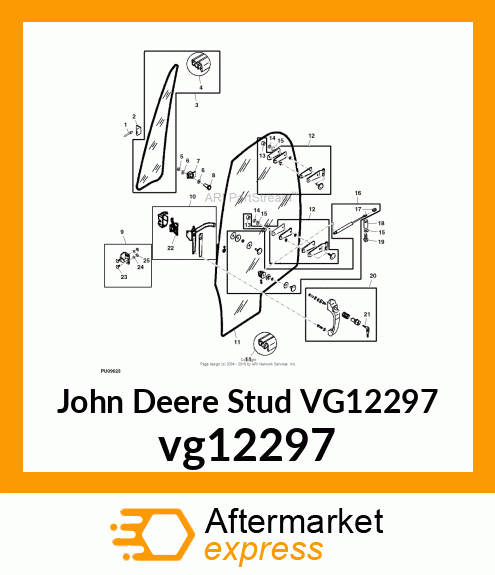 STUD, PNEUMATIC CYLINDER MOUNTING vg12297