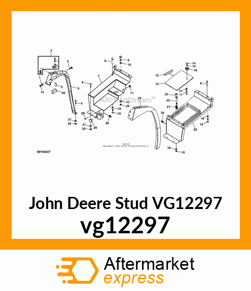 STUD, PNEUMATIC CYLINDER MOUNTING vg12297