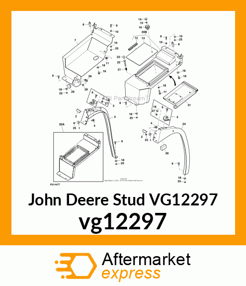 STUD, PNEUMATIC CYLINDER MOUNTING vg12297