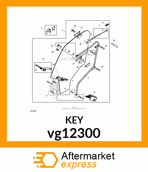 KEY, HARD DOOR vg12300