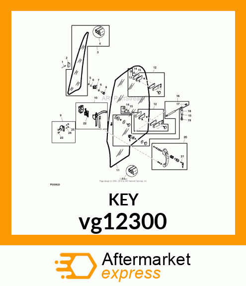 KEY, HARD DOOR vg12300