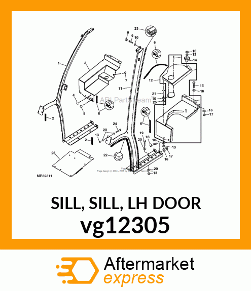 SILL, SILL, LH DOOR vg12305