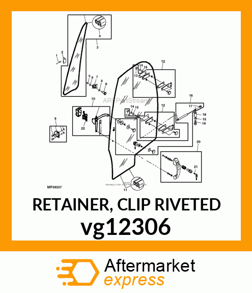 RETAINER, CLIP RIVETED vg12306