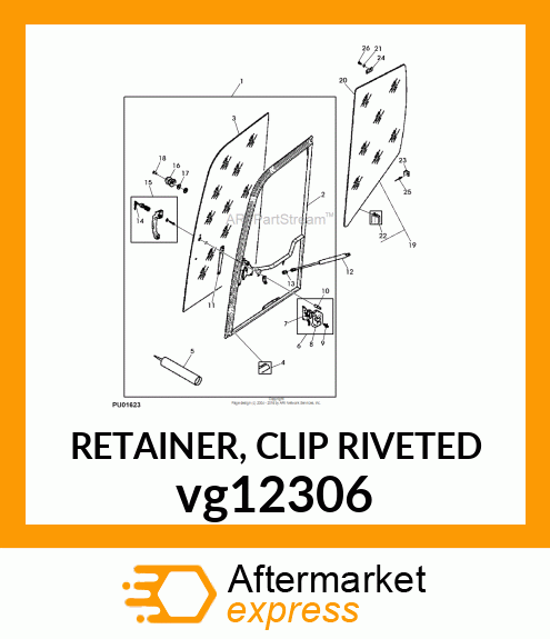 RETAINER, CLIP RIVETED vg12306