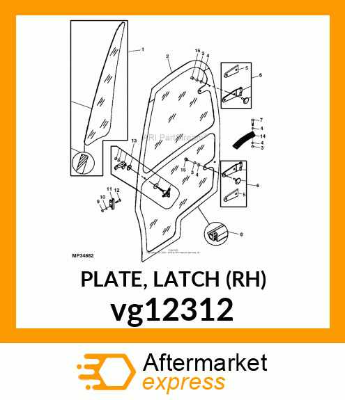 PLATE, LATCH (RH) vg12312