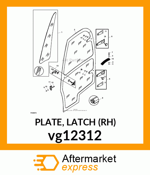 PLATE, LATCH (RH) vg12312