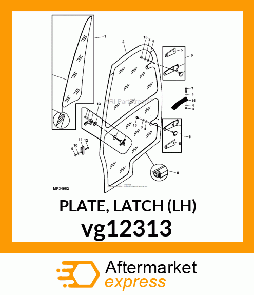 PLATE, LATCH (LH) vg12313