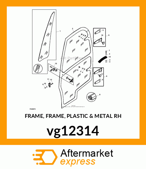 FRAME, FRAME, PLASTIC amp; METAL (RH) vg12314