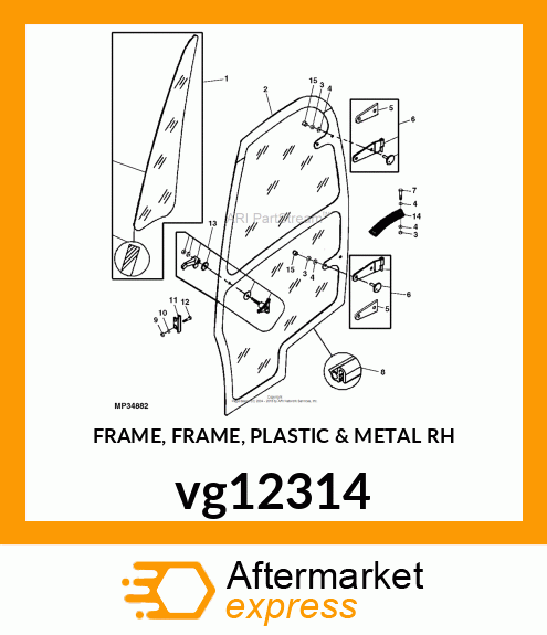 FRAME, FRAME, PLASTIC amp; METAL (RH) vg12314